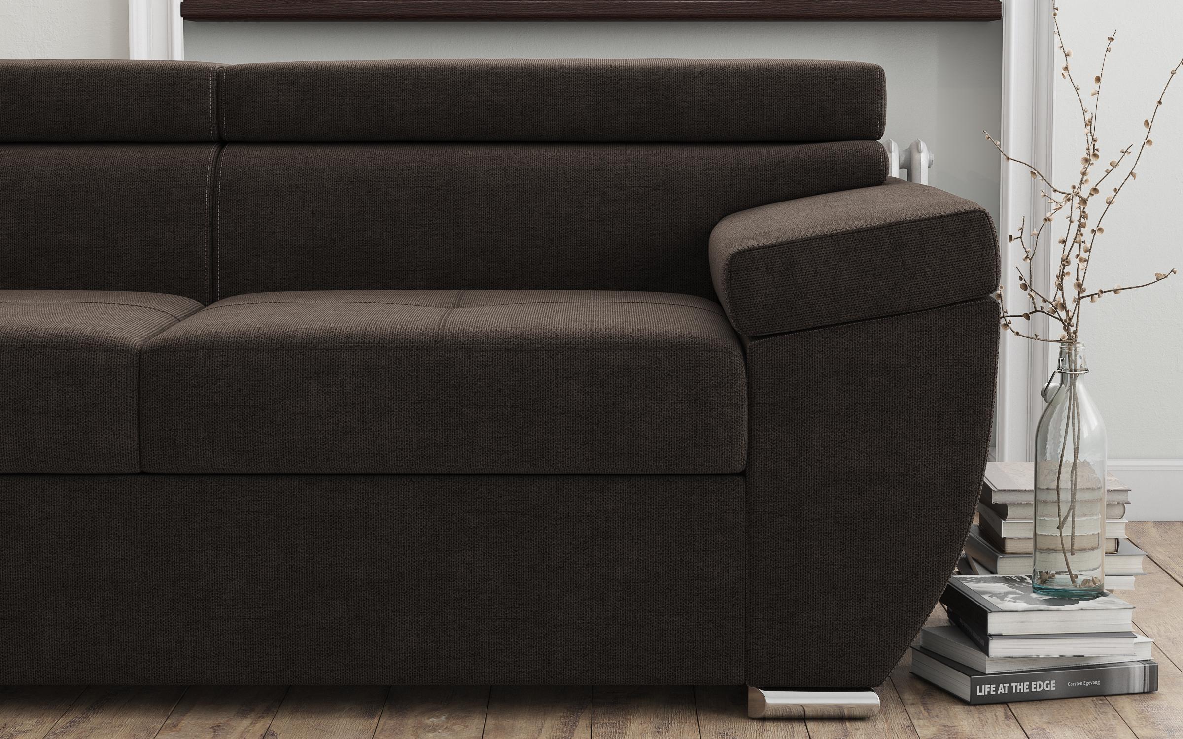 Γωνιακός καναπές – κρεβάτι  Dilan, καφέ  8